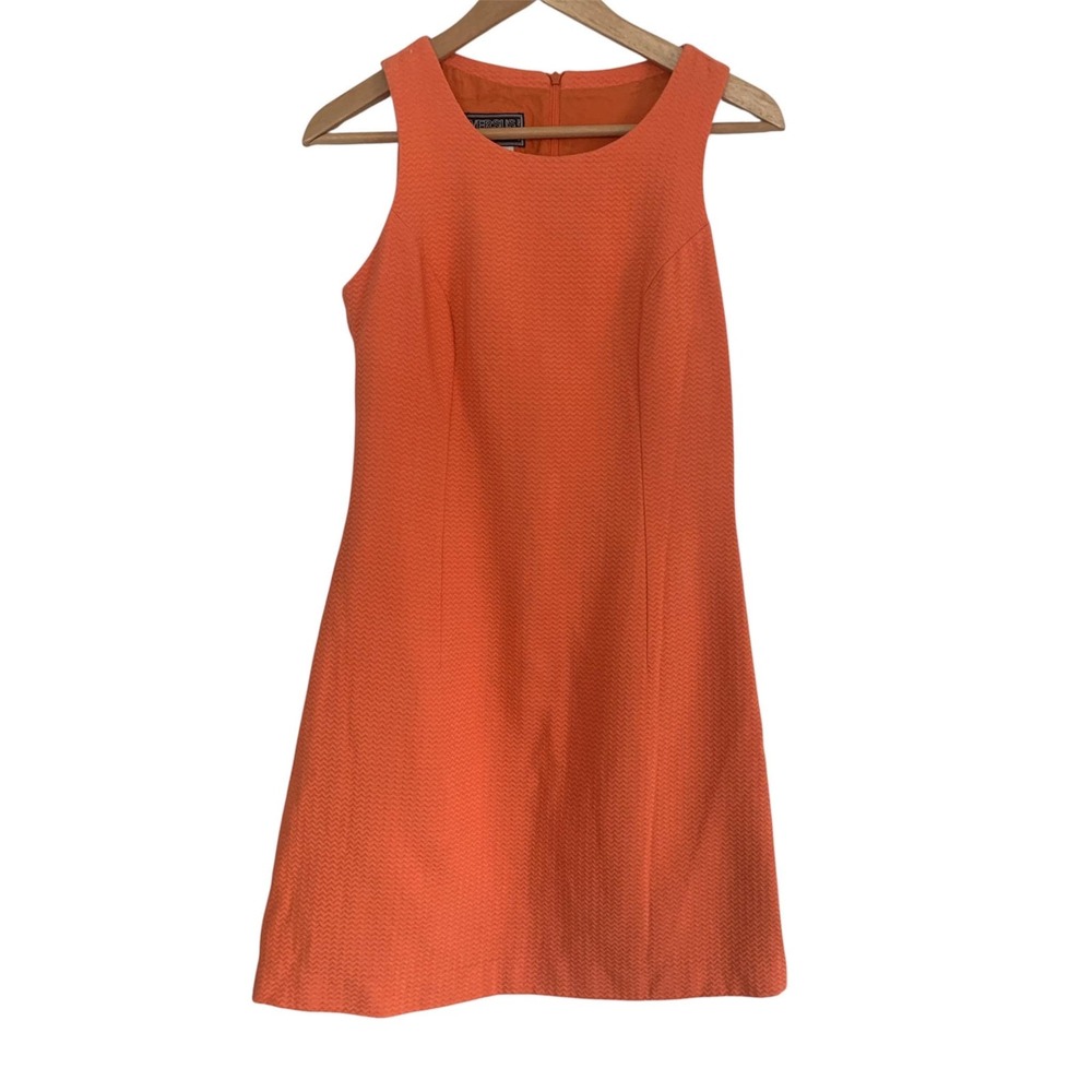 Versus Gianni Versace Mini Dress Women IT 42 Orange Excellent 90s Vintage Shift